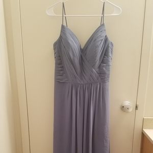 Dusty Blue floor length prom dress